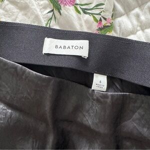 Aritzia Babaton Black Satin Midi Skirt